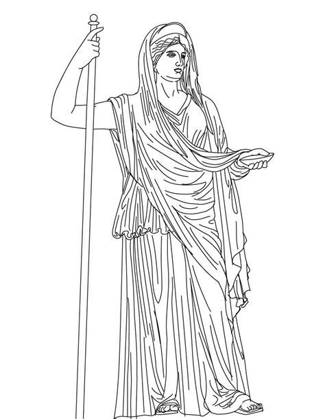Desenho de Hera para colorir - Tudodesenhos: Aprende como Dibujar Fácil, dibujos de A La Diosa Hera, como dibujar A La Diosa Hera para colorear e imprimir