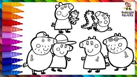 Dibuja y Colorea A Peppa Pig Y Su Familia 🐷💖👪: Aprender a Dibujar Fácil, dibujos de A La Familia Pig, como dibujar A La Familia Pig paso a paso para colorear