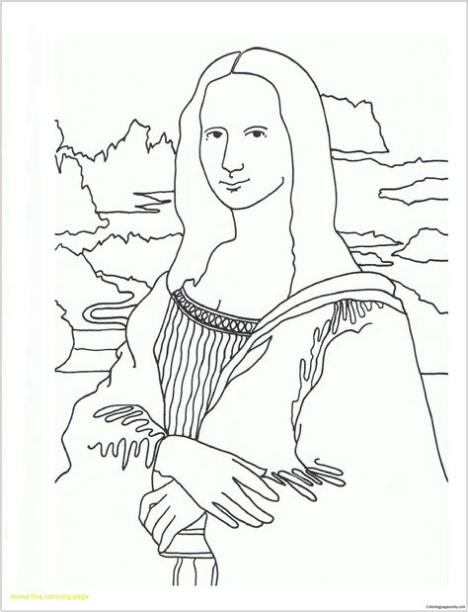 Mona Lisa Coloring Page at GetColorings.com | Free: Aprende a Dibujar y Colorear Fácil con este Paso a Paso, dibujos de A La Monalisa, como dibujar A La Monalisa para colorear