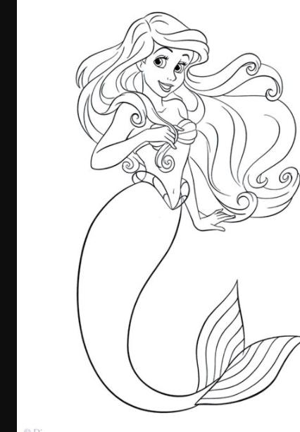 Ariel: La sirenita dibujos para colorear | Bebeazul.top: Aprender a Dibujar Fácil, dibujos de A La Sirenita Ariel, como dibujar A La Sirenita Ariel paso a paso para colorear
