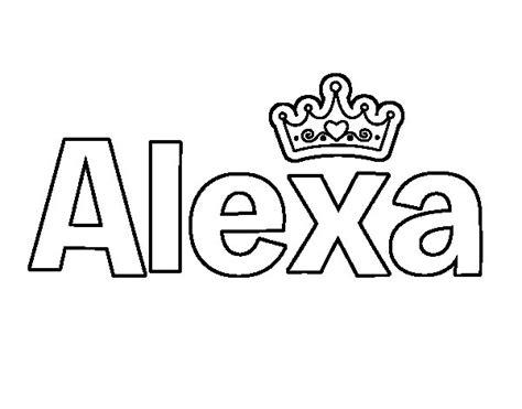 Dibujo de Alexa para Colorear - Dibujos.net: Aprende como Dibujar y Colorear Fácil con este Paso a Paso, dibujos de A Lexa, como dibujar A Lexa para colorear e imprimir