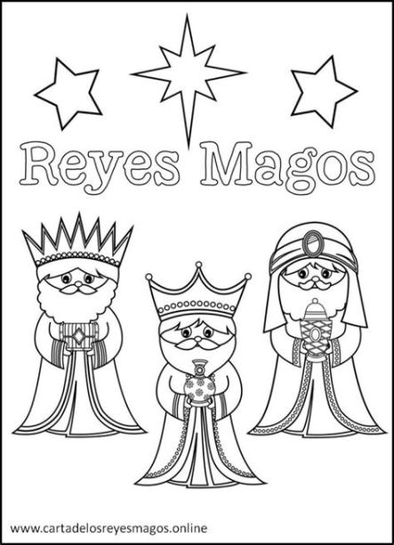 Las Mejores imágenes de los Reyes Magos para colorear gratis: Dibujar y Colorear Fácil con este Paso a Paso, dibujos de A Los 3 Reyes Magos, como dibujar A Los 3 Reyes Magos para colorear e imprimir