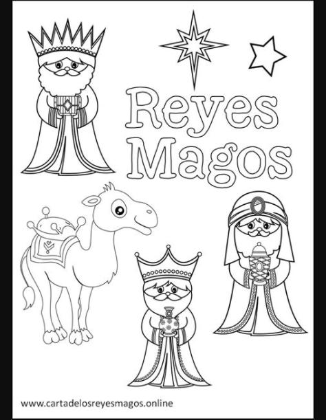 Las Mejores imágenes de los Reyes Magos para colorear gratis: Aprender a Dibujar y Colorear Fácil con este Paso a Paso, dibujos de A Los 3 Reyes Magos, como dibujar A Los 3 Reyes Magos paso a paso para colorear