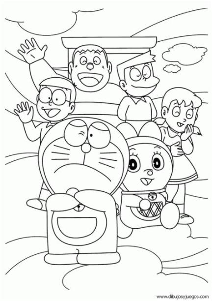 doraemon-102 | Dibujos y juegos. para pintar y colorear: Dibujar Fácil, dibujos de A Los Personajes De Doraemon, como dibujar A Los Personajes De Doraemon para colorear