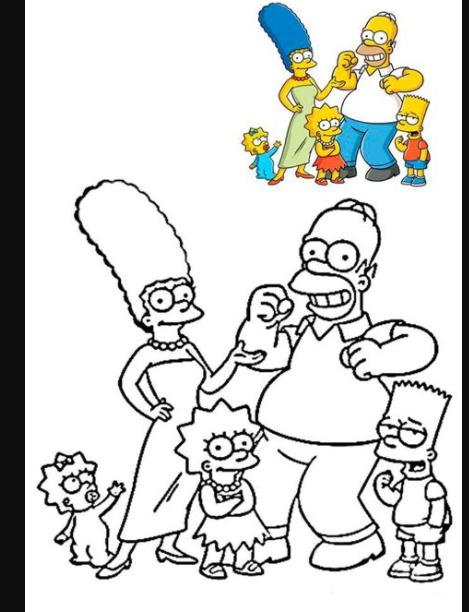 9 Dibujos para colorear y pintar de los simpson: Dibujar y Colorear Fácil, dibujos de A Los Simpson, como dibujar A Los Simpson paso a paso para colorear
