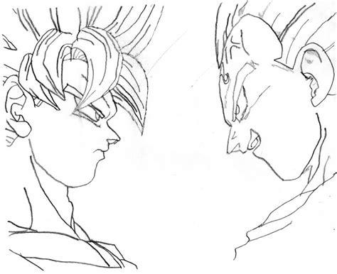 Goku vs Majin Vegeta by AnimeFan211 on DeviantArt: Dibujar Fácil, dibujos de A Majin Vegeta Vs Goku, como dibujar A Majin Vegeta Vs Goku para colorear e imprimir