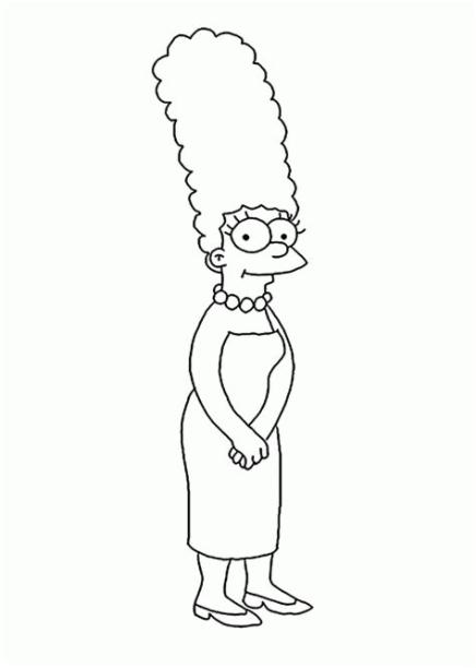 Dibujos de Los Simpsons 2020 para dibujar. colorear: Dibujar y Colorear Fácil, dibujos de A Marge Simpson, como dibujar A Marge Simpson paso a paso para colorear