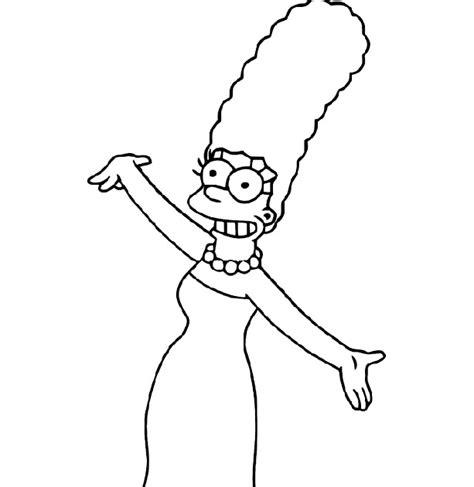Marge Simpson para colorear y pintar - COLOREA TUS DIBUJOS: Dibujar y Colorear Fácil, dibujos de A Marge Simpson, como dibujar A Marge Simpson para colorear