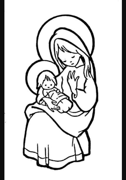 Imágenes del Día de la Inmaculada Concepción de María: Dibujar Fácil con este Paso a Paso, dibujos de A Maria, como dibujar A Maria para colorear