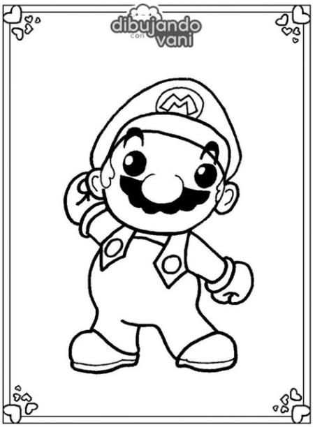 Dibujo de Mario Bros para imprimir y colorear - Dibujando: Aprender a Dibujar Fácil con este Paso a Paso, dibujos de A Mario Bros En Minecraft, como dibujar A Mario Bros En Minecraft para colorear