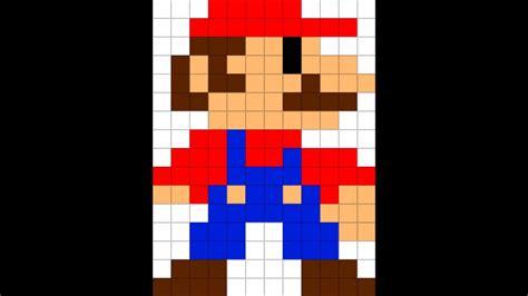 Dibujos De Ninos: Dibujos Pixelados Para Colorear: Aprender a Dibujar Fácil, dibujos de A Mario Bros Pixelado, como dibujar A Mario Bros Pixelado para colorear e imprimir