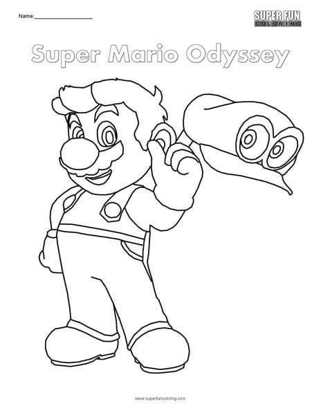 Super Mario Odyssey- Nintendo Coloring | Super mario: Dibujar Fácil con este Paso a Paso, dibujos de A Mario Con Cappy, como dibujar A Mario Con Cappy paso a paso para colorear