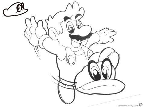 Super Mario Odyssey Coloring Pages Retro style - Free: Aprende como Dibujar Fácil, dibujos de A Mario Con Cappy, como dibujar A Mario Con Cappy para colorear