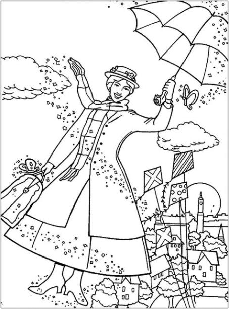 Muchas siluetas de Mary Poppins para dibujar con los: Aprender a Dibujar y Colorear Fácil, dibujos de A Mary Poppins, como dibujar A Mary Poppins para colorear