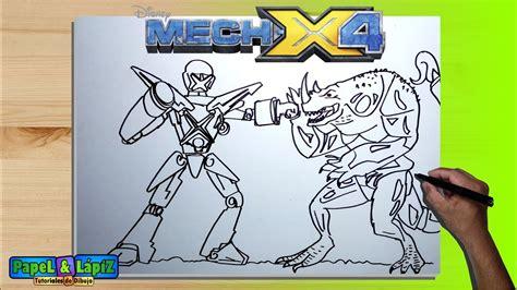 Aprende a dibujar a Mech X4 peleando con un monstruo - YouTube: Aprender como Dibujar Fácil, dibujos de A Mech X4, como dibujar A Mech X4 para colorear
