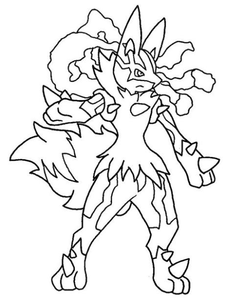 Mega Lucario Lineart by tanbla on DeviantArt: Aprender como Dibujar y Colorear Fácil con este Paso a Paso, dibujos de A Mega Lucario, como dibujar A Mega Lucario para colorear