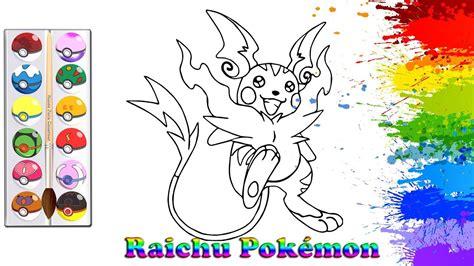 Colorear Gato - Mega Raichu Pokémon | Pintar para niños: Dibujar y Colorear Fácil, dibujos de A Mega Raichu, como dibujar A Mega Raichu para colorear e imprimir