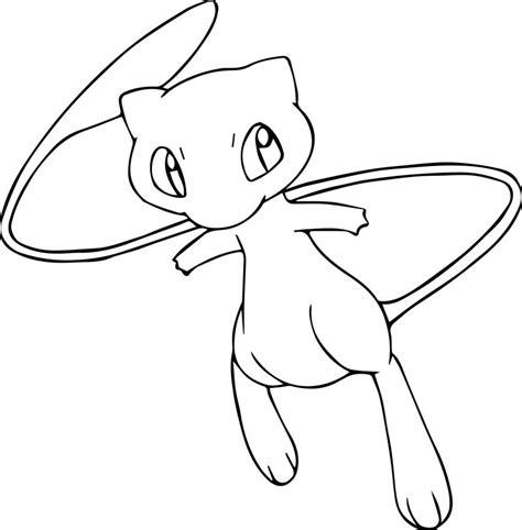 Dibujos de Pokémon para colorear - Colorear24.com: Dibujar y Colorear Fácil con este Paso a Paso, dibujos de A Mew, como dibujar A Mew para colorear e imprimir