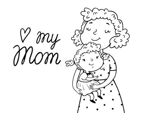 Dibujo de Quiero a mi mamá para Colorear - Dibujos.net: Dibujar Fácil, dibujos de A Mi Madre, como dibujar A Mi Madre para colorear e imprimir