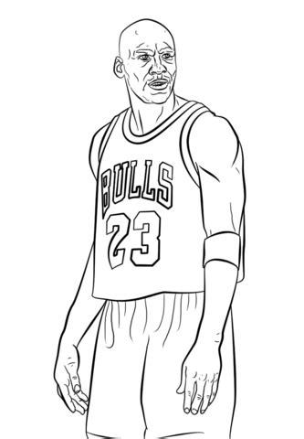 Dibujo de Michael Jordan para colorear | Dibujos para: Dibujar y Colorear Fácil con este Paso a Paso, dibujos de A Michael Jordan, como dibujar A Michael Jordan para colorear e imprimir