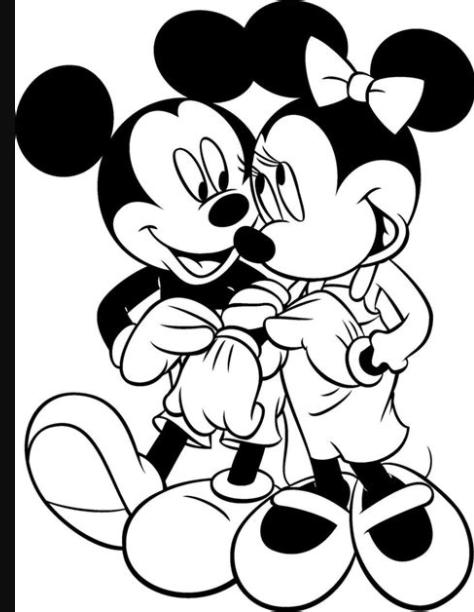 Mickey Mouse y Minnie amor para colorear - Imagui: Dibujar y Colorear Fácil, dibujos de A Minnie Y Mickey, como dibujar A Minnie Y Mickey para colorear e imprimir