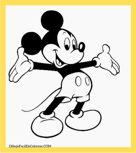 ᐈ 👨🏽‍🎨 Dibujo de Mickey Mouse para Colorear: Dibujar y Colorear Fácil con este Paso a Paso, dibujos de A Miqui Maus, como dibujar A Miqui Maus para colorear e imprimir