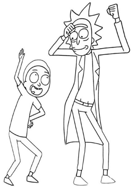 Dibujos para colorear Rick y Morty. Imprima imágenes: Aprender como Dibujar Fácil, dibujos de A Morty, como dibujar A Morty para colorear