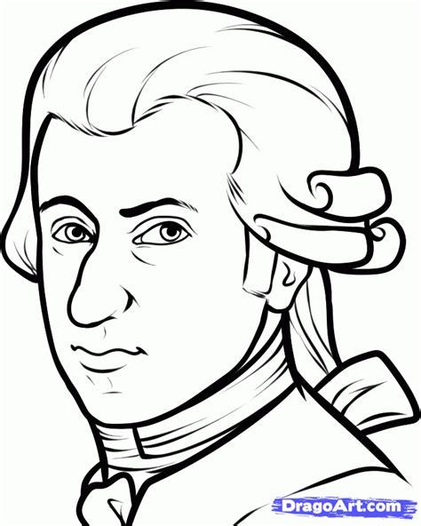 How To Draw Mozart. Wolfgang Amadeus Mozart. Step By Step: Dibujar Fácil con este Paso a Paso, dibujos de A Mozart, como dibujar A Mozart para colorear