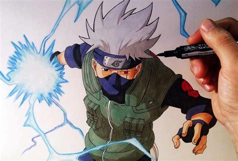 Cómo dibujar a Kakashi con Chidori. How to draw Kakashi: Dibujar y Colorear Fácil con este Paso a Paso, dibujos de A Naruto Artemaster, como dibujar A Naruto Artemaster para colorear