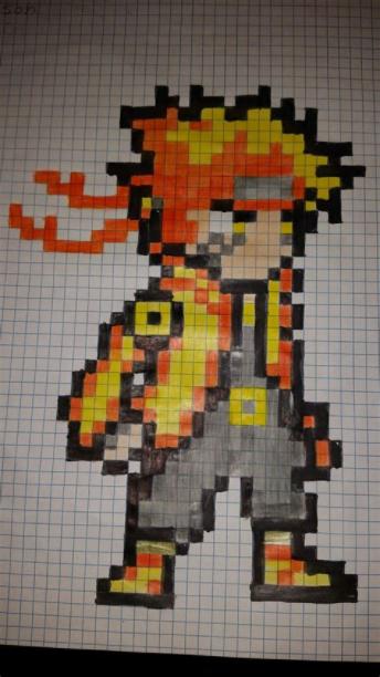 Naruto pixel art | Dibujos en cuadricula. Cuadricula para: Aprender a Dibujar Fácil con este Paso a Paso, dibujos de A Naruto En Cuadricula, como dibujar A Naruto En Cuadricula para colorear e imprimir