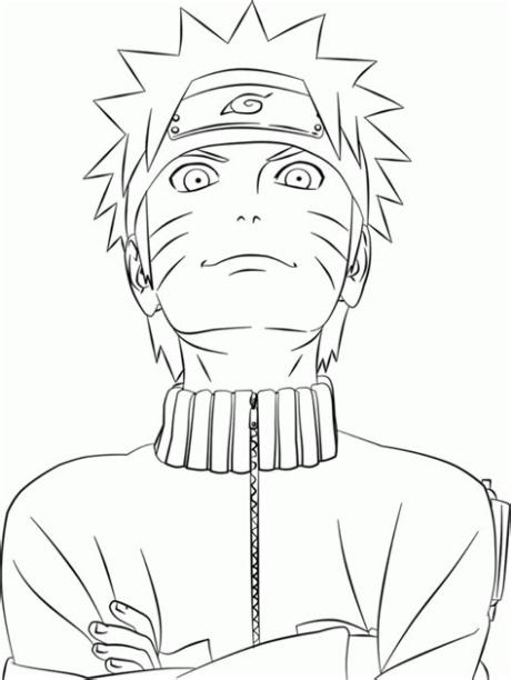 Naruto para colorear. pintar e imprimir: Aprende a Dibujar Fácil, dibujos de A Naruto En Paint, como dibujar A Naruto En Paint para colorear e imprimir
