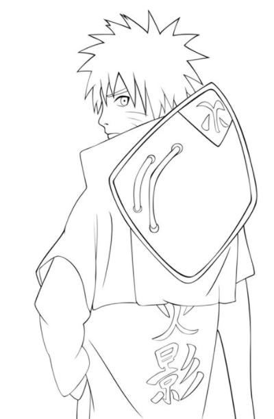 Naruto para colorear. pintar e imprimir: Aprender a Dibujar y Colorear Fácil, dibujos de A Naruto Hokage, como dibujar A Naruto Hokage para colorear e imprimir
