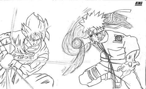 Goku ssj vs Naruto by Njabz on DeviantArt: Dibujar Fácil, dibujos de A Naruto Vs Goku, como dibujar A Naruto Vs Goku para colorear