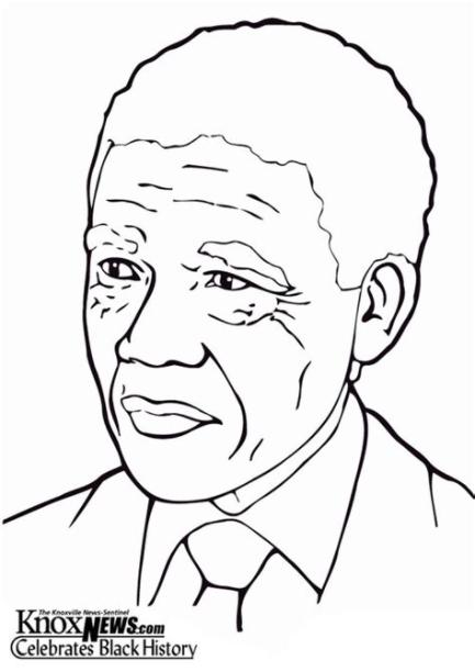 Dibujo para colorear Nelson Mandela - Dibujos Para: Dibujar Fácil con este Paso a Paso, dibujos de A Nelson Mandela, como dibujar A Nelson Mandela paso a paso para colorear