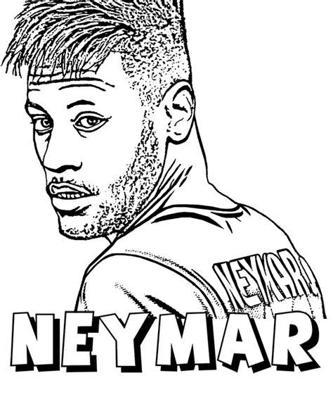 neymar - Topcoloringpages.net - free coloring pages: Dibujar y Colorear Fácil, dibujos de A Neymar Jr, como dibujar A Neymar Jr paso a paso para colorear