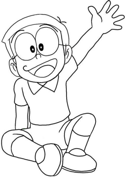 Image result for drawing of doraemon | Cartoon coloring: Aprender como Dibujar y Colorear Fácil con este Paso a Paso, dibujos de A Nobita, como dibujar A Nobita para colorear e imprimir
