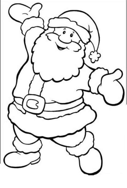 Imágenes para colorear de Papa Noel para Navidad: Dibujar y Colorear Fácil con este Paso a Paso, dibujos de A Papa Noel Para Niños, como dibujar A Papa Noel Para Niños paso a paso para colorear