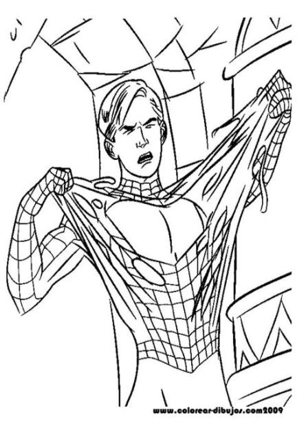 Dibujos para colorear de Spiderman | Peter Parker: Dibujar Fácil, dibujos de A Peter Parker, como dibujar A Peter Parker para colorear e imprimir