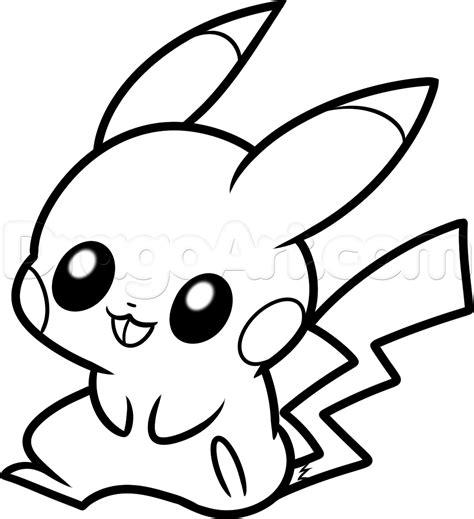 How to Draw Baby Pikachu. Step by Step. Pokemon Characters: Dibujar Fácil con este Paso a Paso, dibujos de A Pikachu Emoji, como dibujar A Pikachu Emoji para colorear