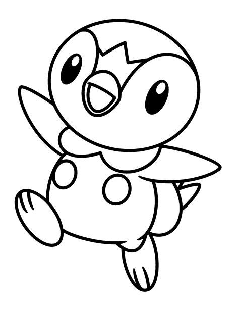 Coloriage Tiplouf Pokemon à imprimer: Dibujar y Colorear Fácil, dibujos de A Piplup, como dibujar A Piplup paso a paso para colorear