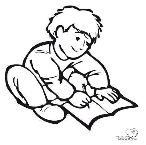 Dibujo de un niño haciendo la tarea - Imagui: Dibujar y Colorear Fácil con este Paso a Paso, dibujos de A Pique, como dibujar A Pique para colorear e imprimir