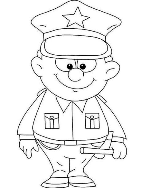 Oficial de policia (Ocupaciones) – Colorear dibujos gratis: Dibujar Fácil, dibujos de A Polican, como dibujar A Polican para colorear e imprimir