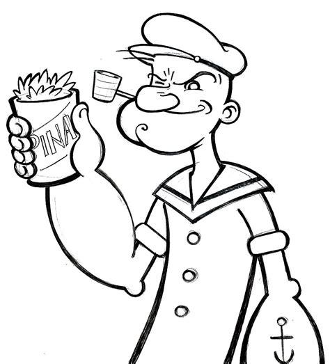 113 dibujos de Popeye el marino para colorear | Oh Kids: Aprende como Dibujar Fácil con este Paso a Paso, dibujos de A Popeye, como dibujar A Popeye para colorear