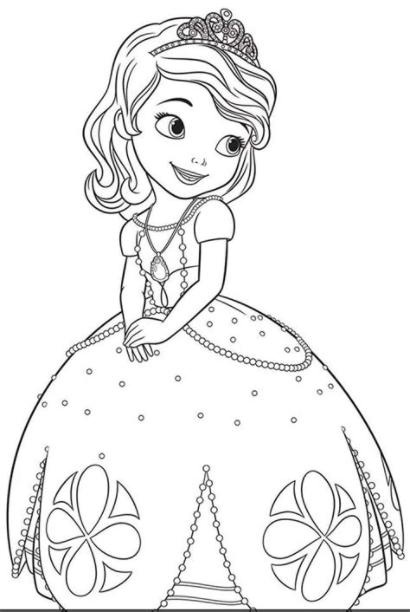 Rayito de Colores: Princesa Sofía para colorear: Dibujar y Colorear Fácil con este Paso a Paso, dibujos de A Princesa Sofia, como dibujar A Princesa Sofia para colorear