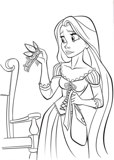 Dibujos Para Colorear Rapunzel Para Imprimir - páginas: Aprende como Dibujar Fácil, dibujos de A Rapunzel, como dibujar A Rapunzel para colorear
