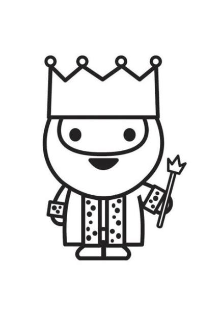Dibujo para colorear rey - Dibujos Para Imprimir Gratis: Dibujar y Colorear Fácil, dibujos de A Rey, como dibujar A Rey para colorear