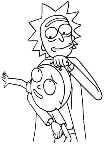 Dibujos para colorear Rick y Morty. Imprima imágenes: Aprender a Dibujar y Colorear Fácil con este Paso a Paso, dibujos de A Rick And Morty, como dibujar A Rick And Morty para colorear