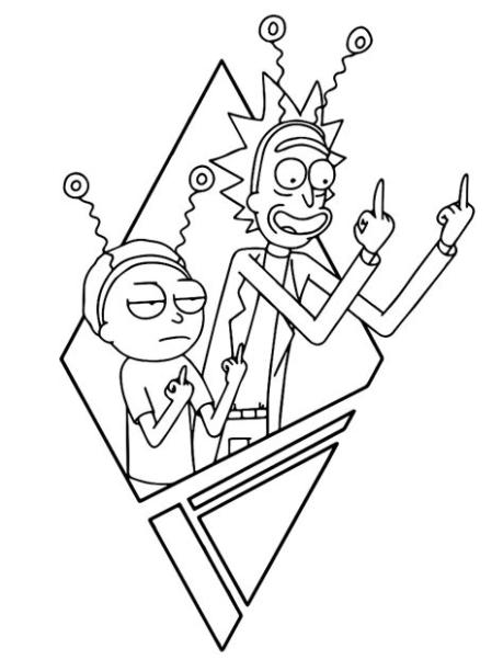 Pin em ropa: Dibujar y Colorear Fácil, dibujos de A Rick De Rick Y Morty, como dibujar A Rick De Rick Y Morty para colorear