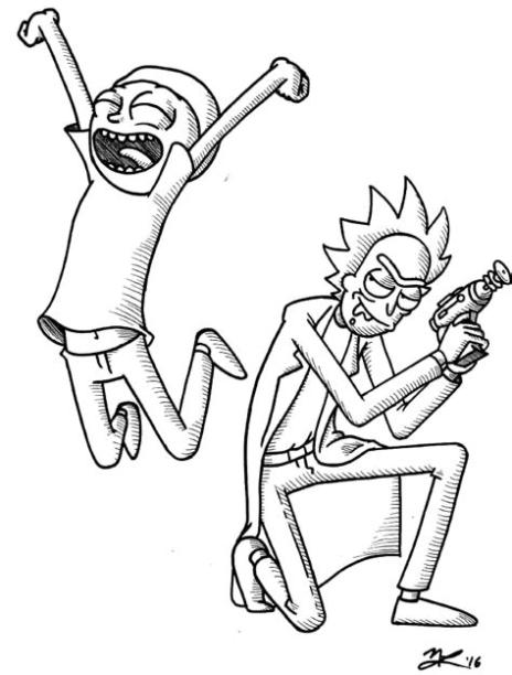 Pin by Lena Riveros on dibujos in 2020 | Rick and morty: Dibujar y Colorear Fácil, dibujos de A Rick Y Morty, como dibujar A Rick Y Morty paso a paso para colorear