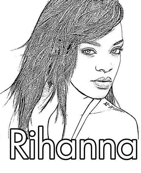 Dibujos de Hermosa Rihanna para Colorear. Pintar e: Dibujar Fácil, dibujos de A Rihanna, como dibujar A Rihanna paso a paso para colorear